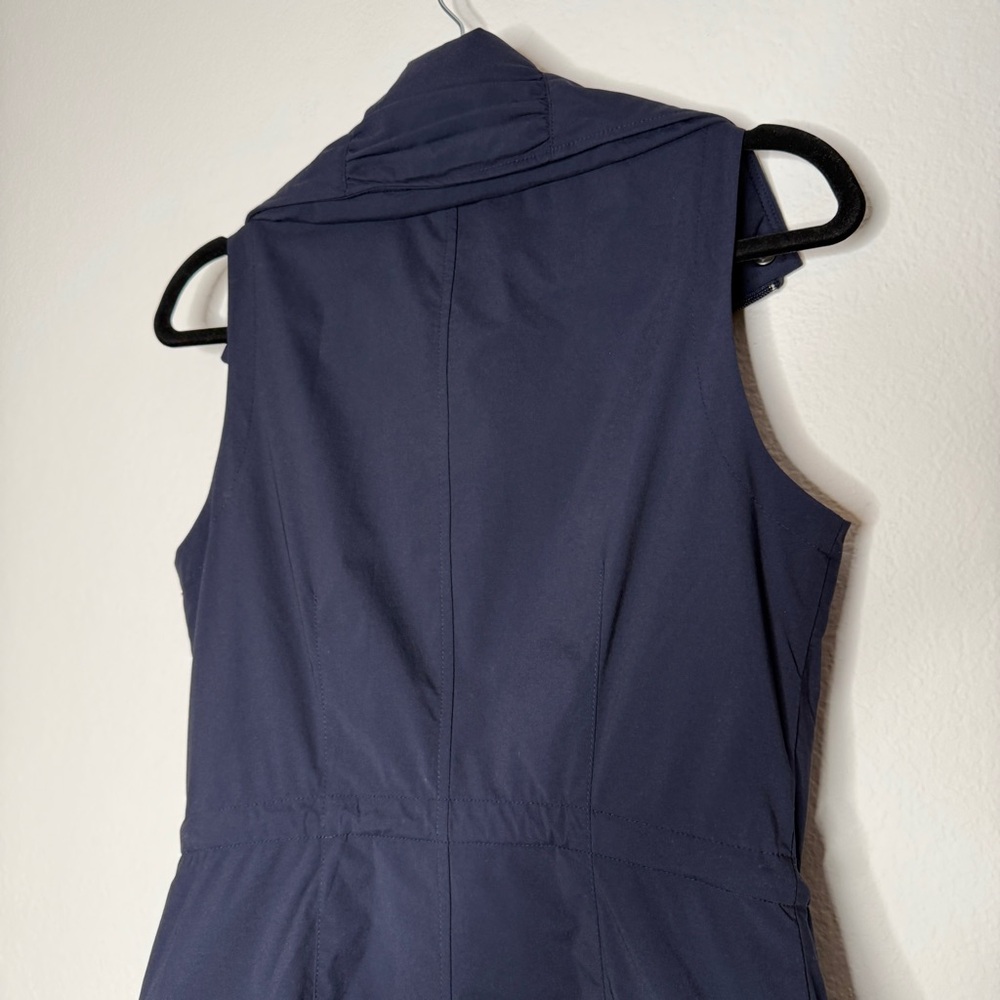 Anatomie Vest Delaney Navy Zip Front Collar Pockets Polyamide Blend NWT Size XS - Picture 4 of 13